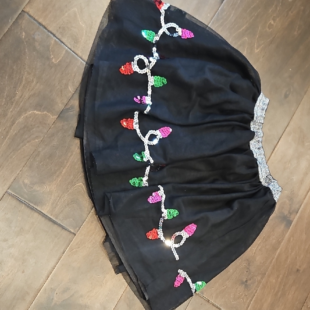 Cat & Jack Black Bubble Mini Skirt with Embellishments